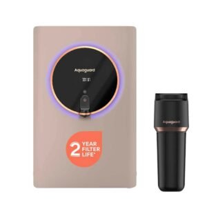 Aquaguard Aspire Lumino Beige 2X RO+UV Active Copper Alkaline Stainless Steel WQI Water Purifier | 2 Year Filter Life | With Mega Sediment Filter