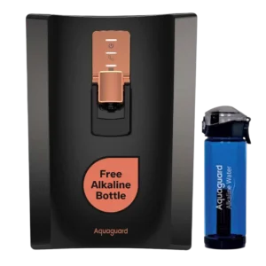 Aquaguard Enrich Superio 2X RO+UV Active Copper Alkaline Stainless Steel Water Purifier + Alkaline Bottle | 2 Year Filter Life